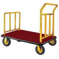 LUGGAGE HOTEL CART WITH PLATFORM GOLD
