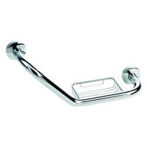 POLISH FINISHED STAINLESS STEEL HANDLE WITH SOAP DISH