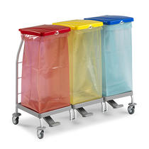 TRIPLE LINEN TROLLEY DUST WITH PEDALS