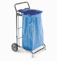 DUST WITH PEDAL AND BLUE LID FOR OUTDOOR USE